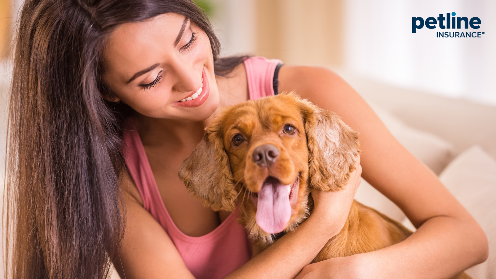 Woman and dog - petline health insurance