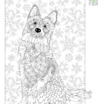 Winter Colouring Page - Dog