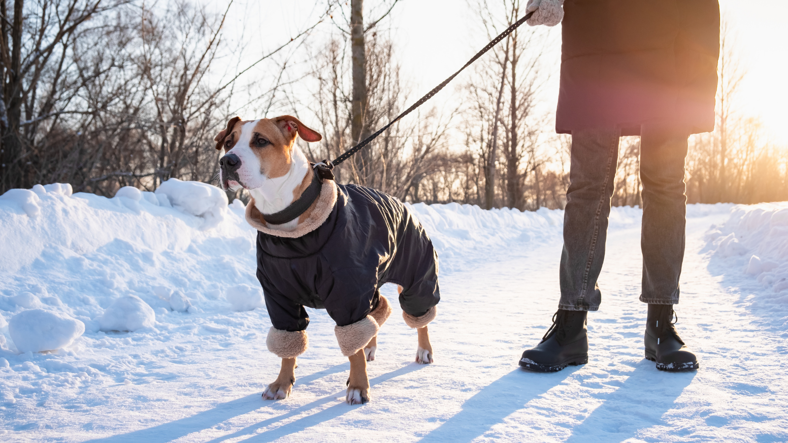 Dog wearing a coat